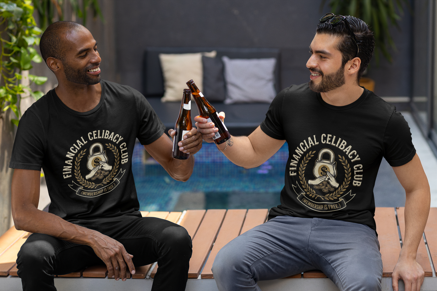 Financial Celibacy Club Graphic T-Shirt - Vintage Style Finance Apparel