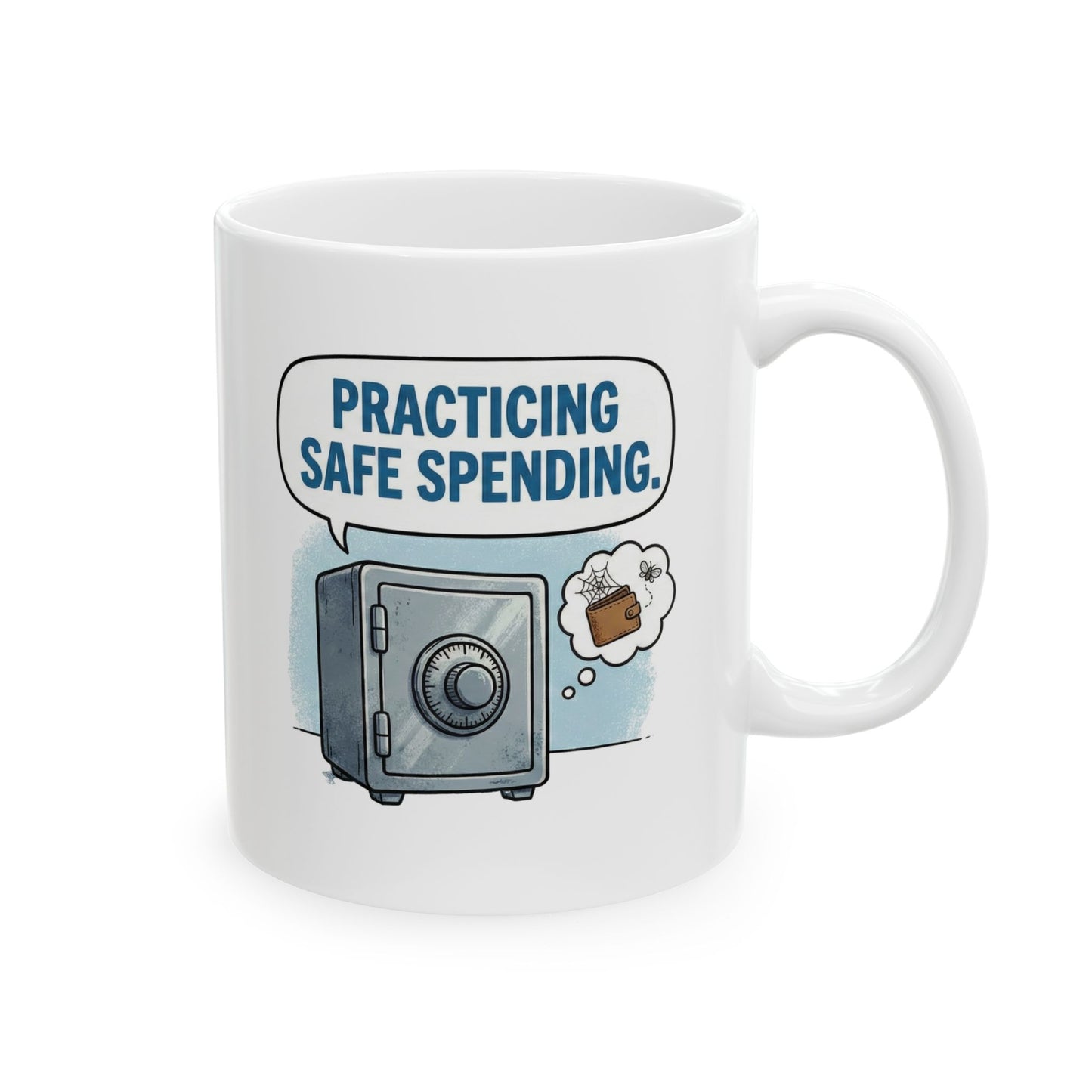 Practicing Safe Spending Mug | Funny Finance & Investing Gift