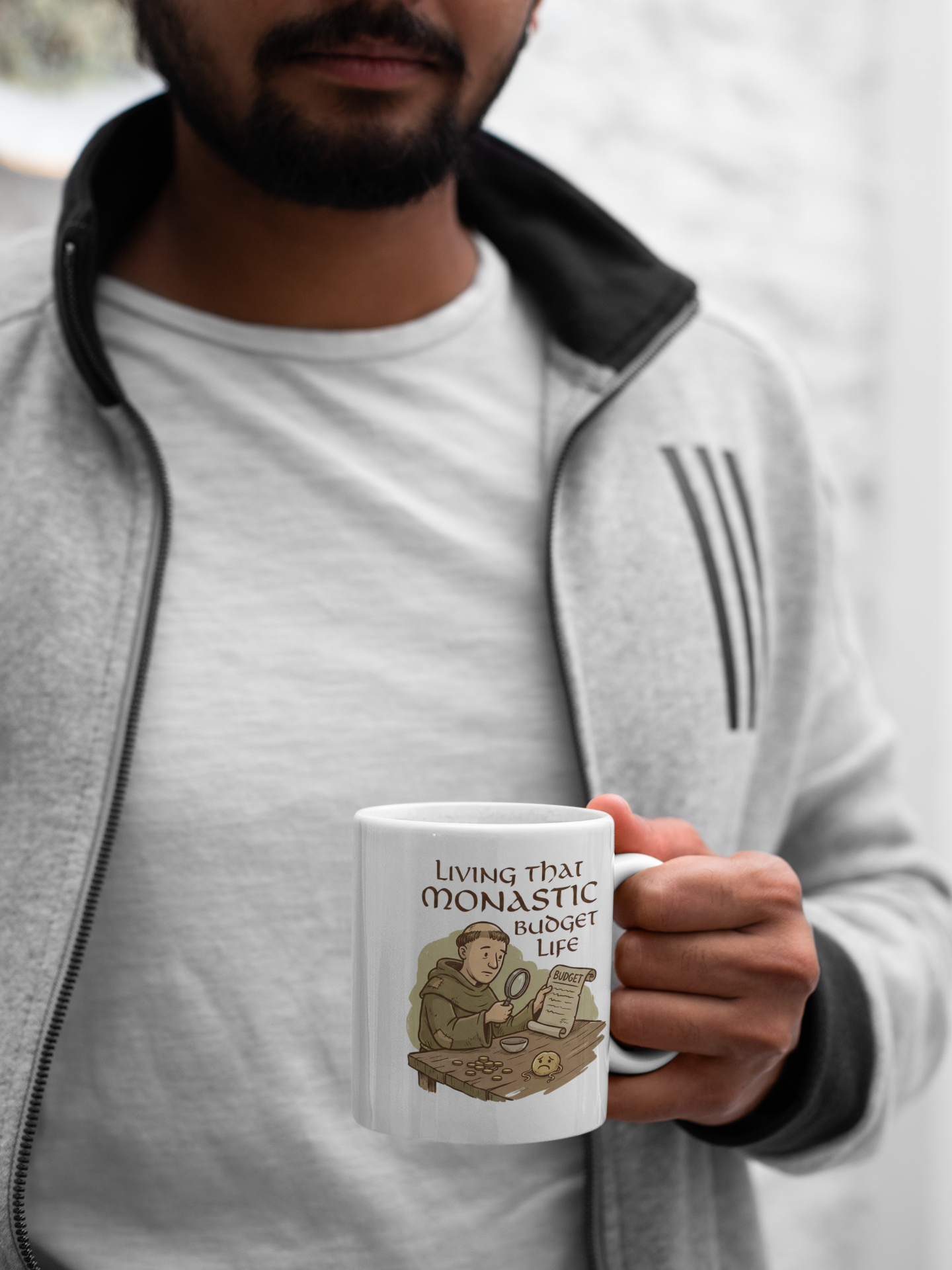 Living That Monastic Budget Life Mug – Funny Frugal Gift | Spangled Merch