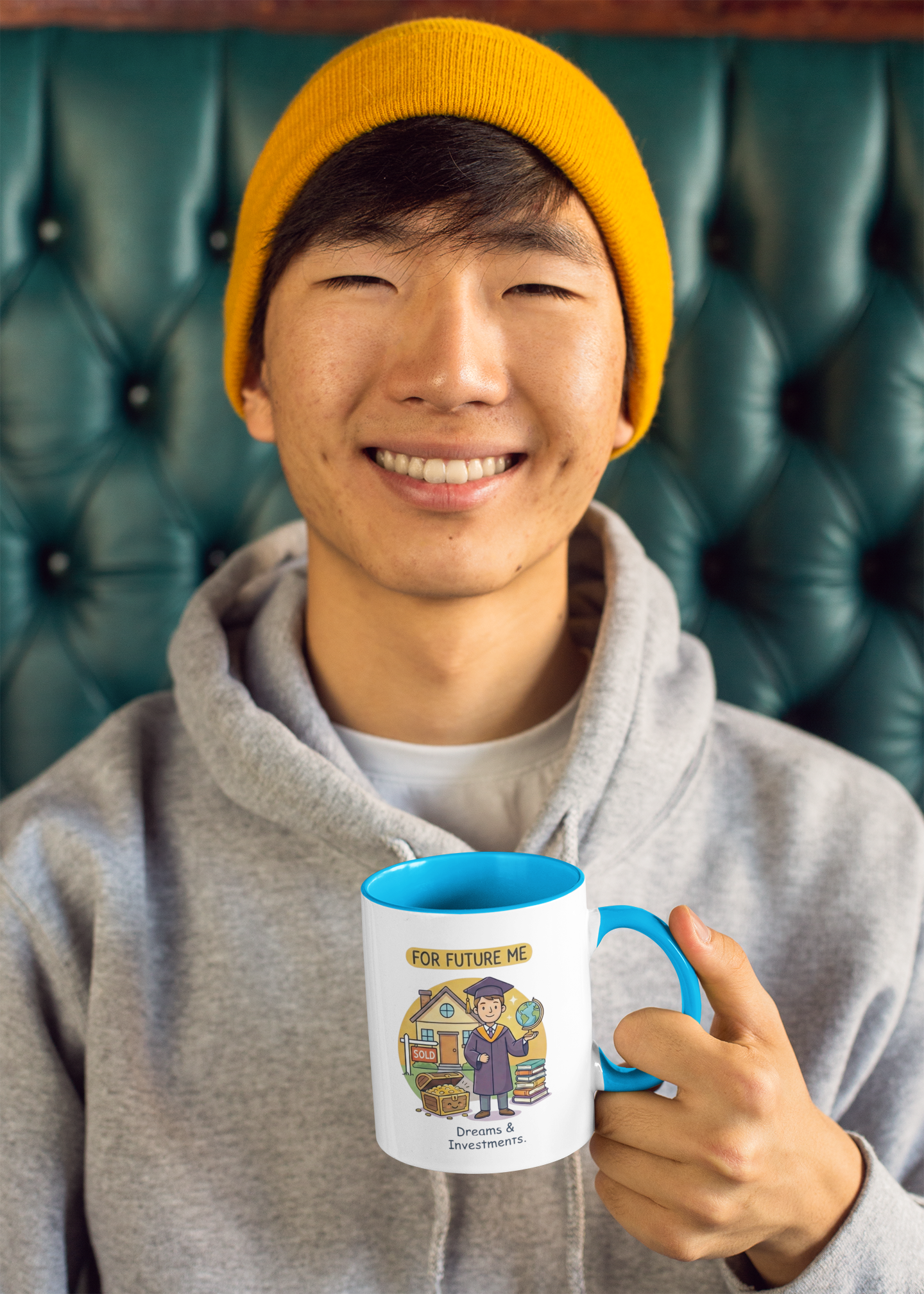 Acting Broke Now for Future Me Mug — Funny Financial Planner Ceramic Coffee Cup