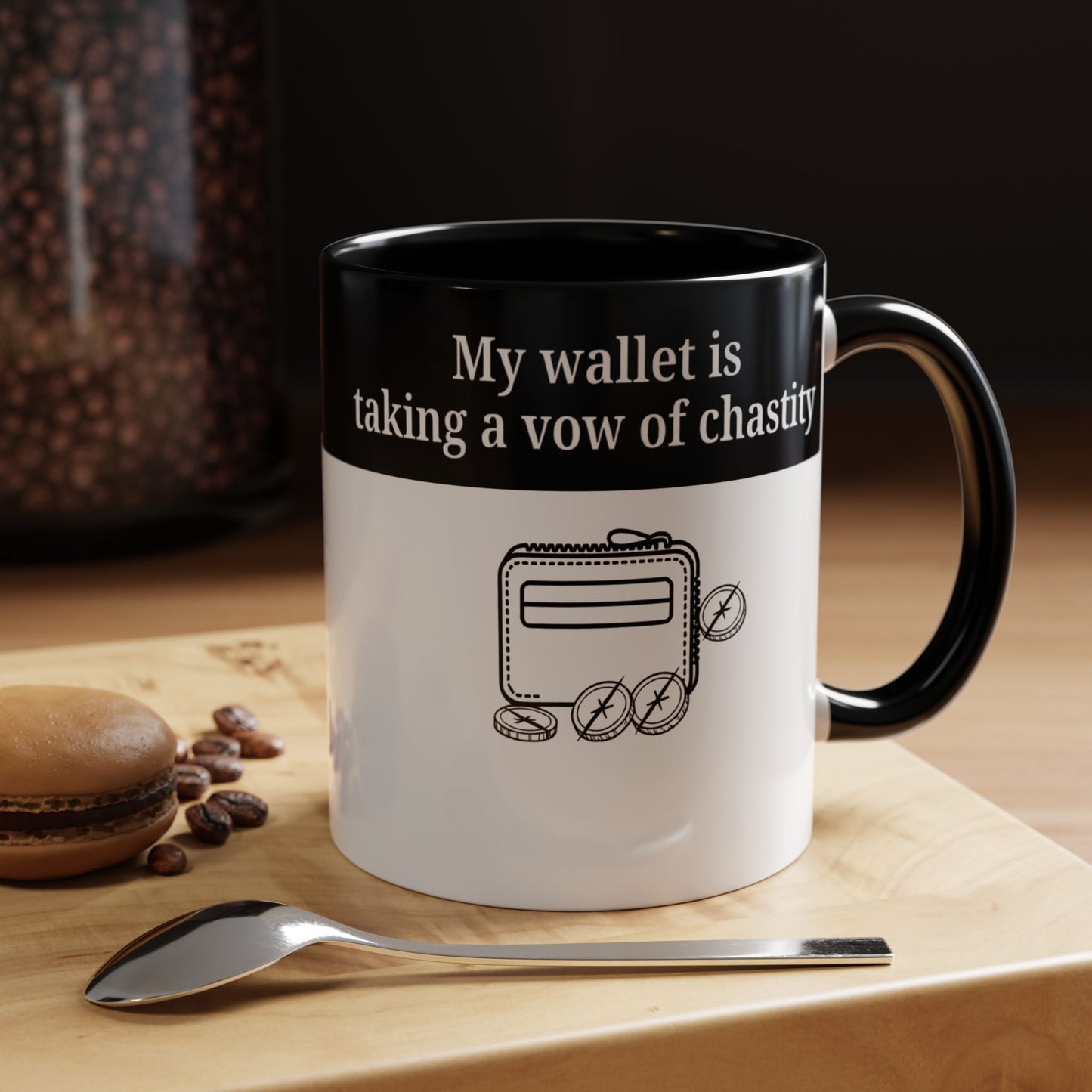 "My Wallet is Taking a Vow of Chastity" Mug – Funny Frugal Gift for Savers