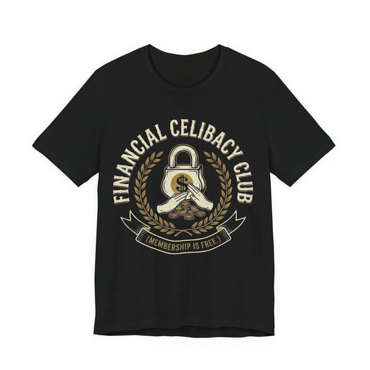 Financial Celibacy Club Graphic T-Shirt - Vintage Style Finance Apparel