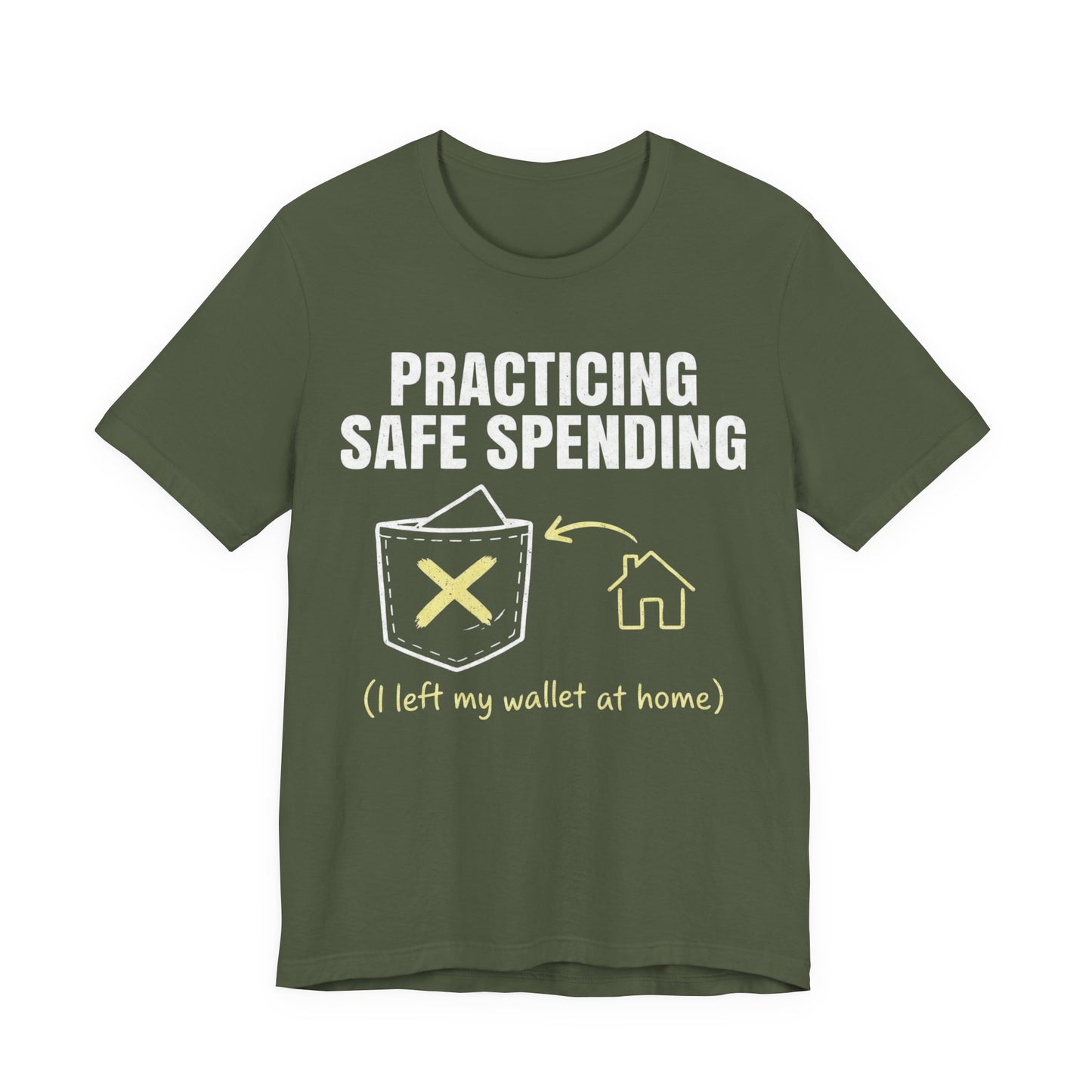 Funny Budgeting T-Shirt – "Practicing Safe Spending" – Gift for Savers