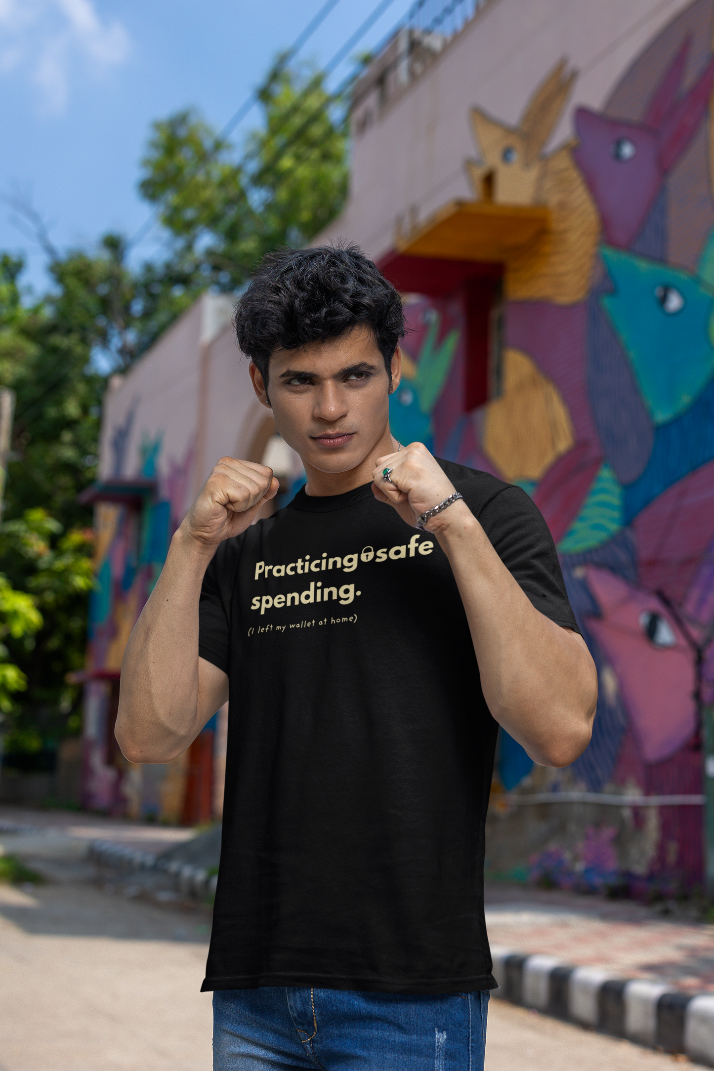 "Practicing Safe Spending" T-Shirt | Funny Personal Finance & Budgeting T-Shirt | Frugal Investor Gift
