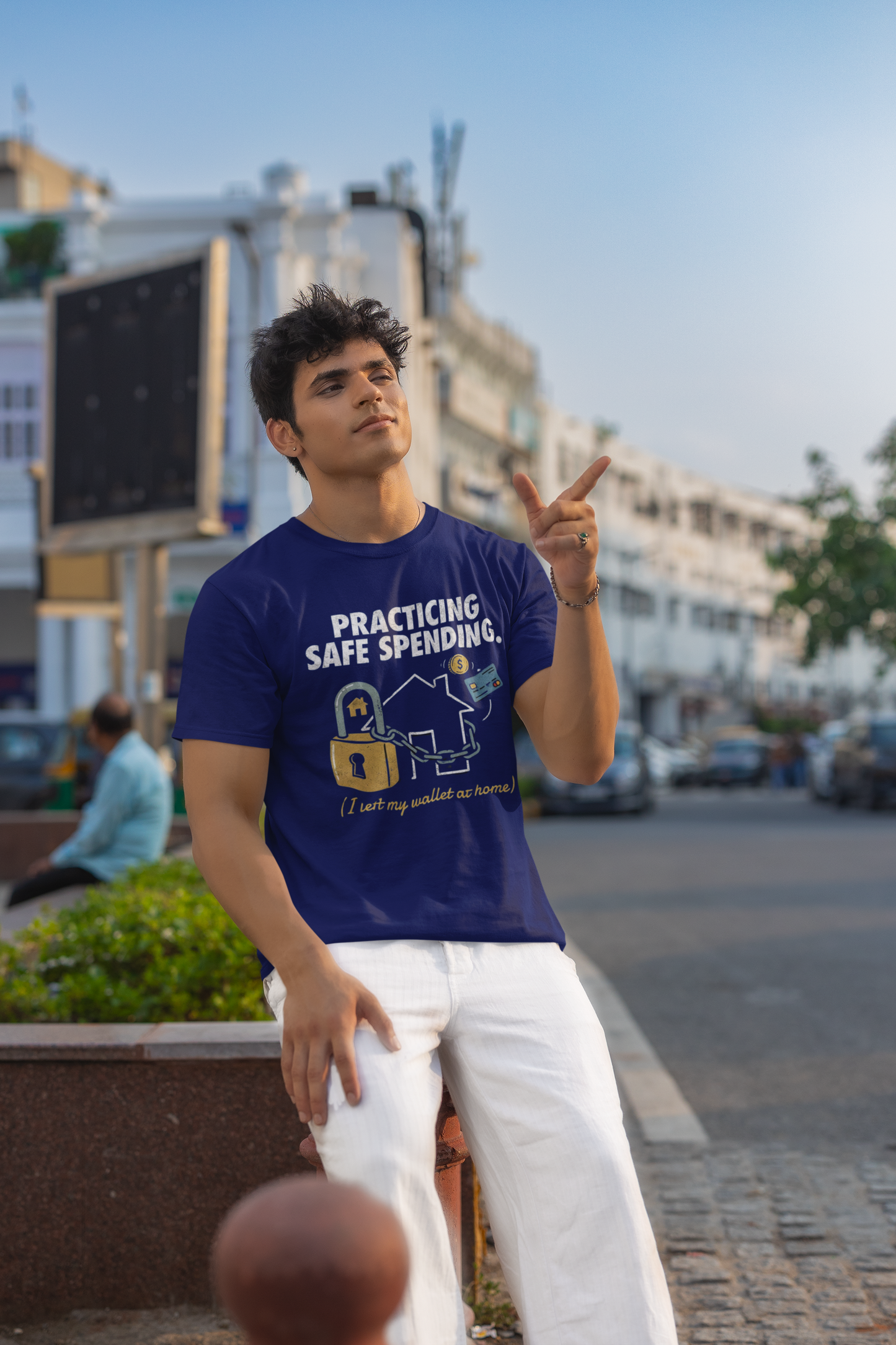 Practicing Safe Spending T-Shirt | Funny Budgeting & Investing Gift | Soft Unisex T-Shirt