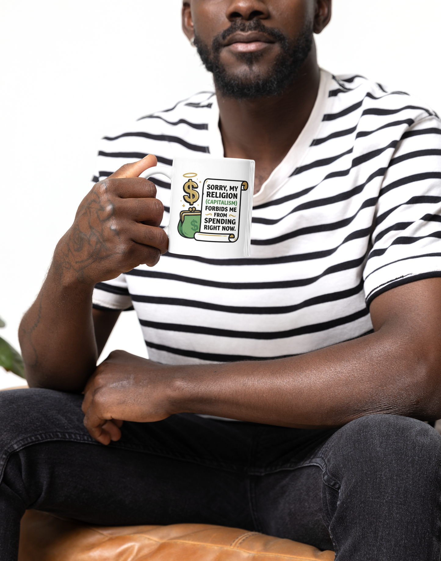 "Sorry My Religion Is Capitalism" Mug | Funny Money Saving Gift