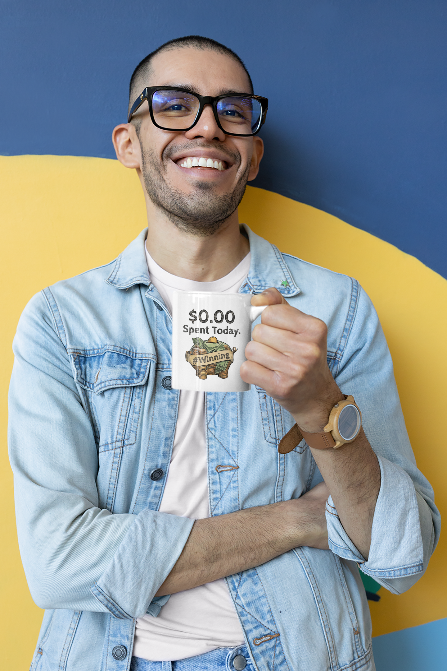 The "$0.00 Spent Today" Mug – Motivational Coffee Cup for Savers, Investors & Financial Disciplined Goal Getters