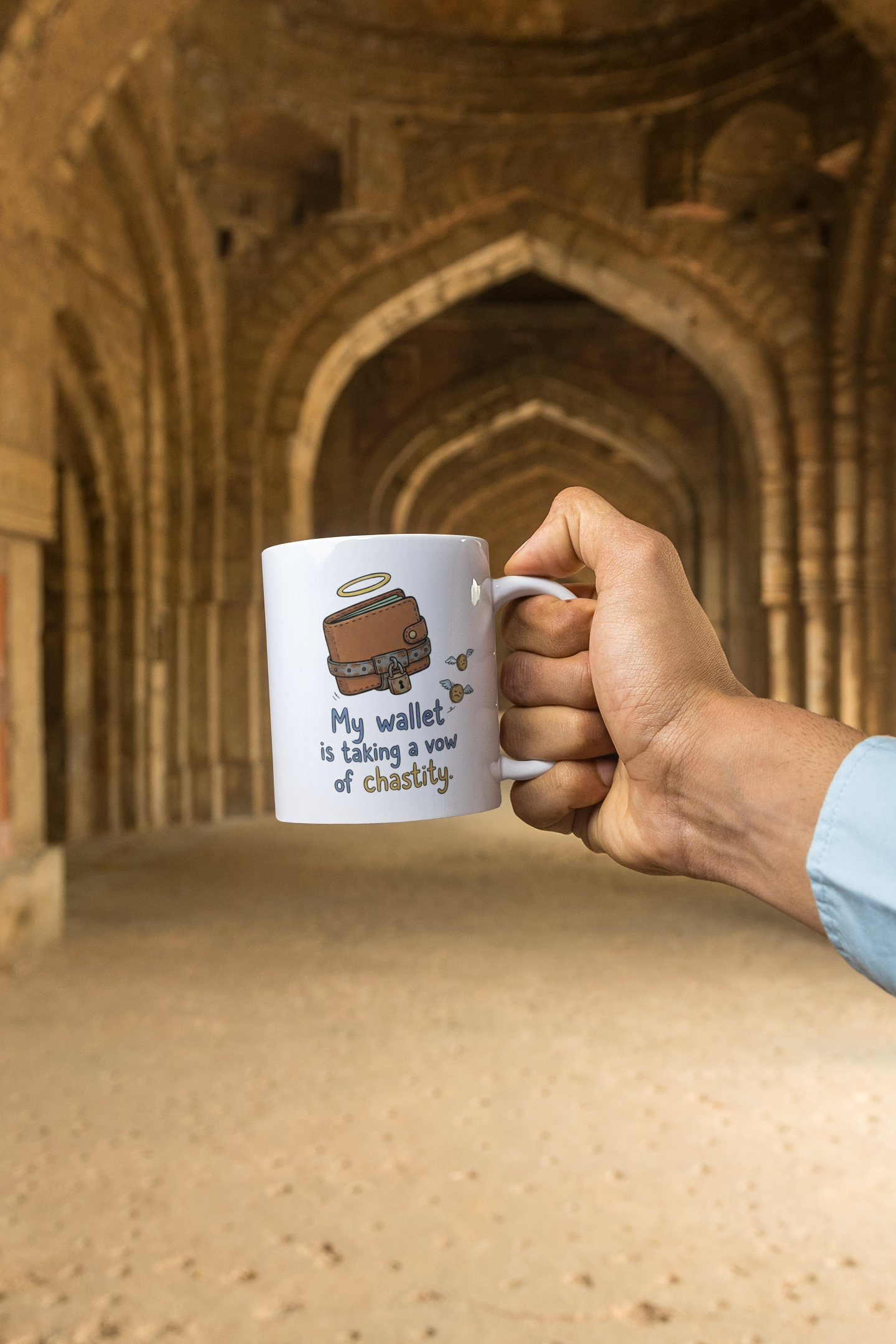 "My Wallet is Taking a Vow of Chastity" Mug – Funny Frugal Gift for Savers
