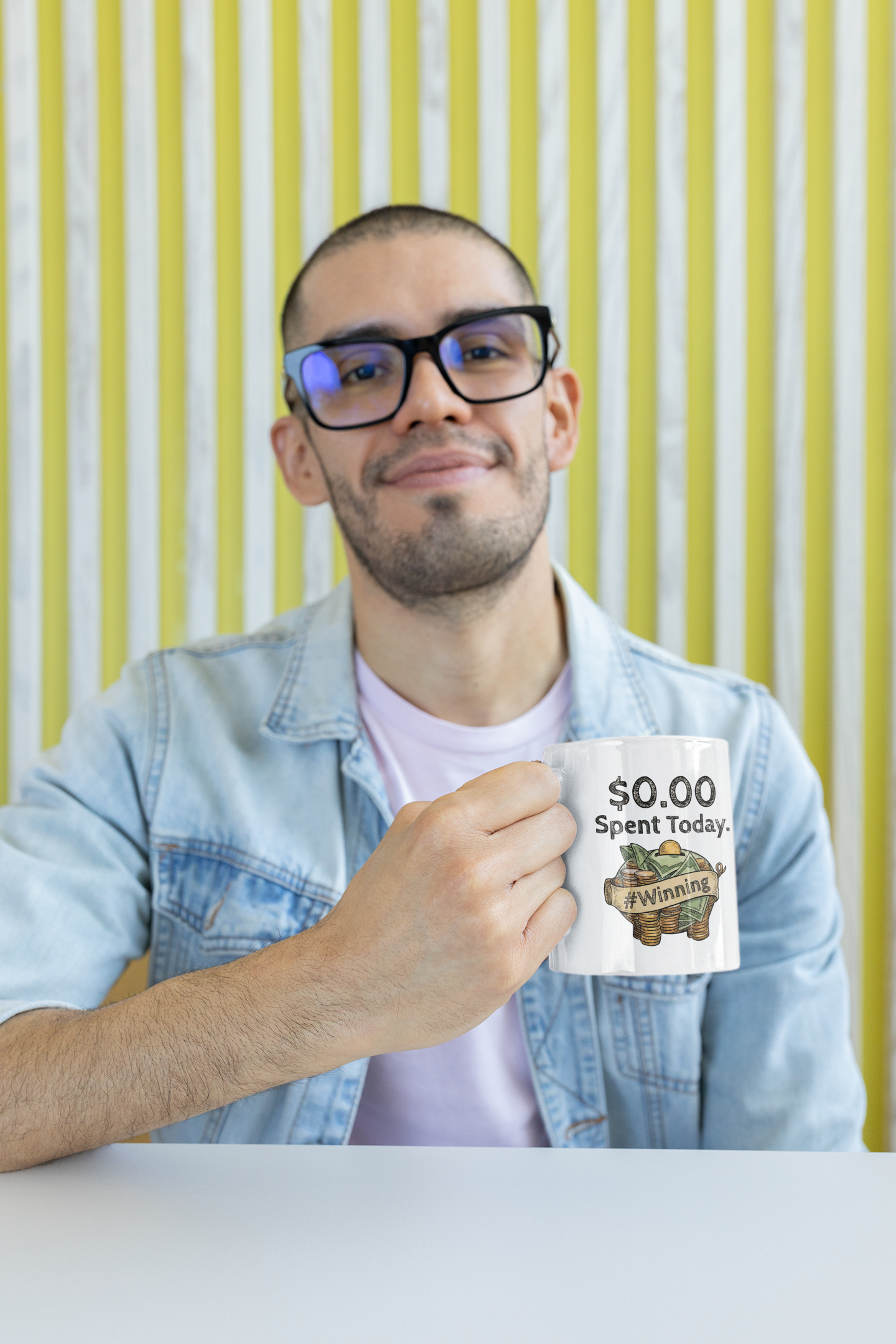 The "$0.00 Spent Today" Mug – Motivational Coffee Cup for Savers, Investors & Financial Disciplined Goal Getters