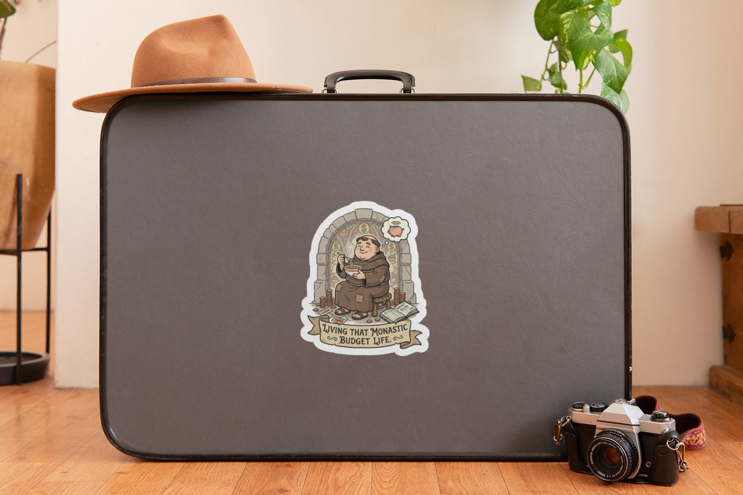 Living That Monastic Budget Life Sticker – Funny Finance & Frugal Living Decal